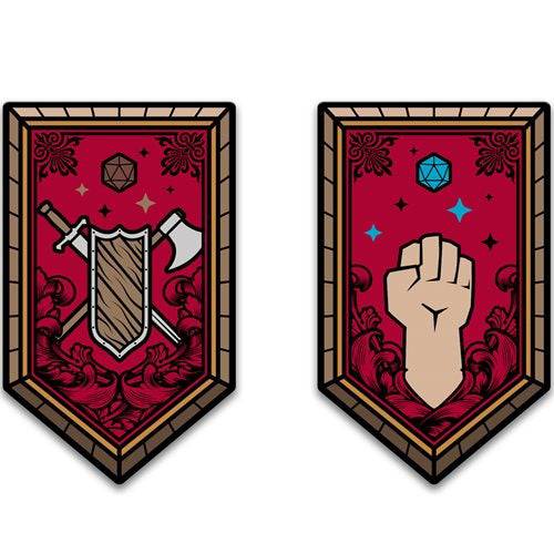 Dungeons & Dragons Character Class Augmented Reality Enamel Pin Set of 12 - Shared Exclusive - by Pinfinity | Buy at ToyShnip
