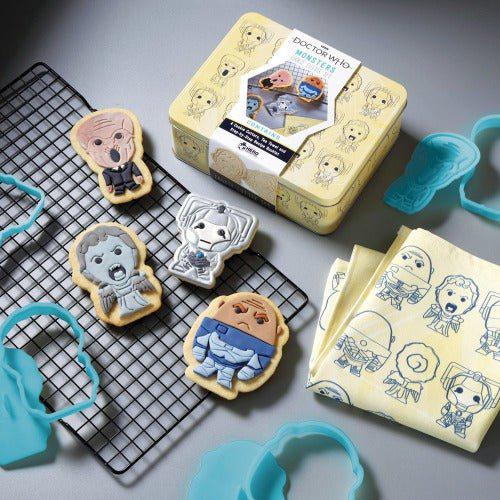 Eaglemoss Doctor Who Monsters Cookie Cutter & Tea Towel Tin - by Eaglemoss Publications | Buy at ToyShnip