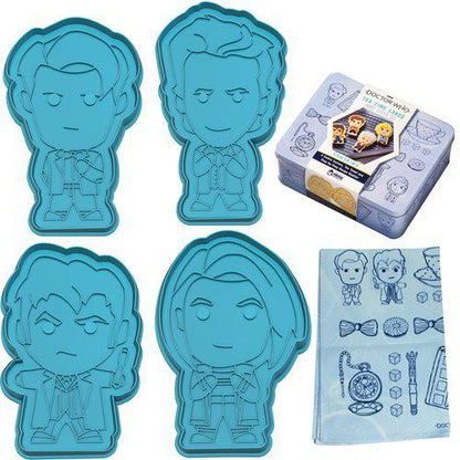 Eaglemoss Doctor Who Tea Time Lords Cookie Cutter & Tea Towel Tin - by Eaglemoss Publications | Buy at ToyShnip