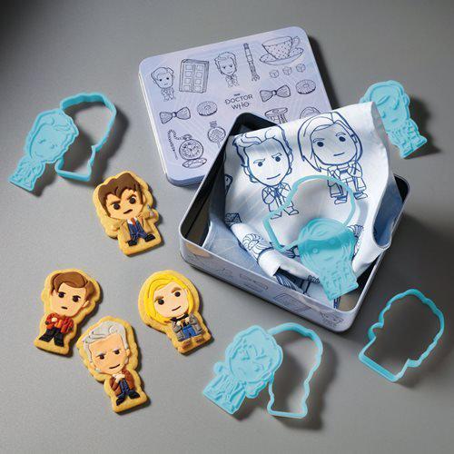Eaglemoss Doctor Who Tea Time Lords Cookie Cutter & Tea Towel Tin - by Eaglemoss Publications | Buy at ToyShnip