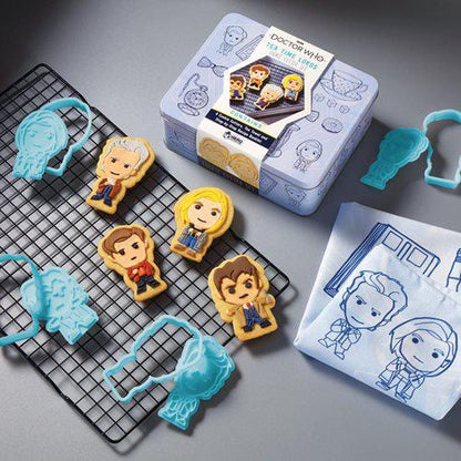 Eaglemoss Doctor Who Tea Time Lords Cookie Cutter & Tea Towel Tin - by Eaglemoss Publications | Buy at ToyShnip
