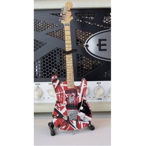 Eddie Van Halen Frankenstein Red & White Mini Guitar Replica Collectible - by Axe Heaven | Buy at ToyShnip