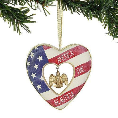 Enesco Patriotic Heart Ornament - America the beautiful - by Enesco | Buy at ToyShnip