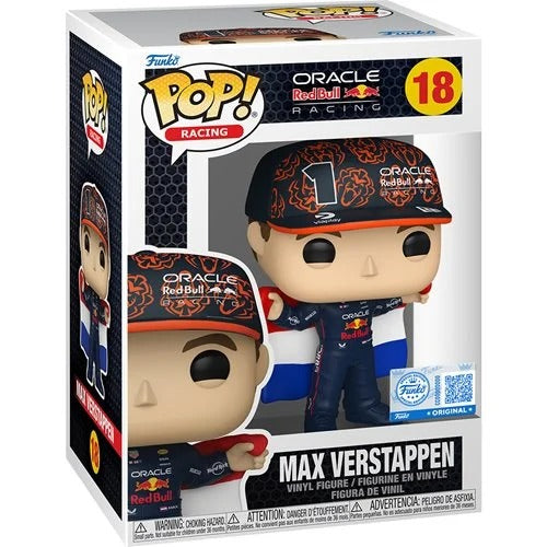 Funko Pop! 18 Formula 1 Red Bull Max Verstappen Vinyl Figure - Entertainment Earth Exclusive