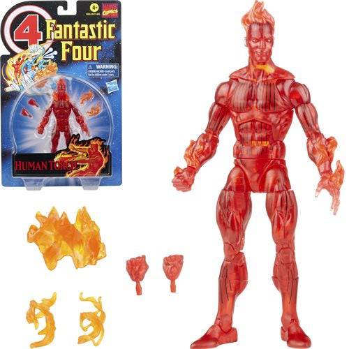 Fantastic Four Retro Marvel Legends Human Torch 6-Inch Action Figure - by Hasbro | Buy at ToyShnip