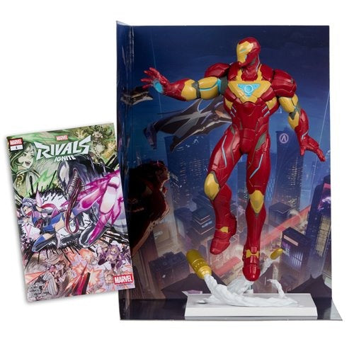 McFarlane Toys Marvel Rivals Iron Man 1:6 Scale Posed Figure with Scene and Comic