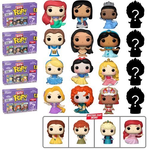 Funko Bitty Pop! Disney Princesses Mini-Figure 4-Pack - Select Set(s) - by Funko | Buy at ToyShnip