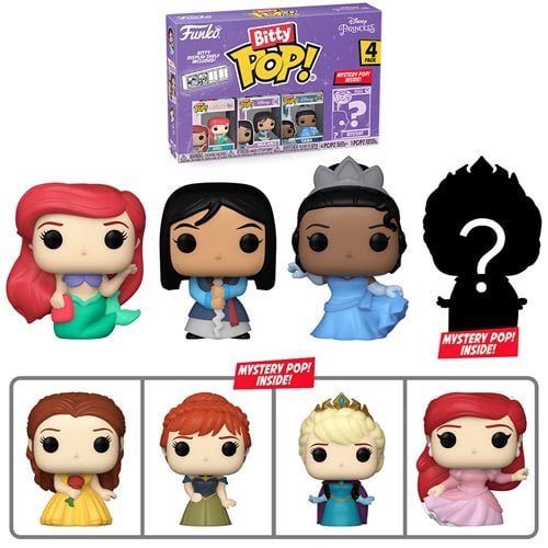 Funko Bitty Pop! Disney Princesses Mini-Figure 4-Pack - Select Set(s) - by Funko | Buy at ToyShnip