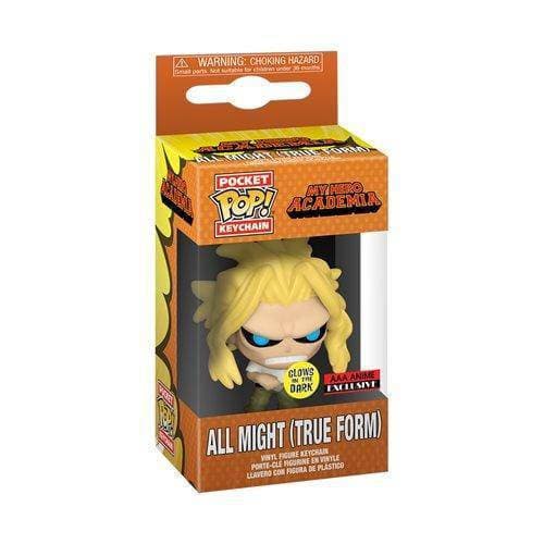 Funko My Hero Academia All Might (True Form) GITD Pocket Pop! Key-chain - AAA Anime Exclusive - by Funko | Buy at ToyShnip