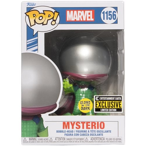 Funko Pop! 1156 Marvel - Mysterio Glow-in-the-Dark Vinyl Figure - Entertainment Earth Exclusive - by Funko | Buy at ToyShnip