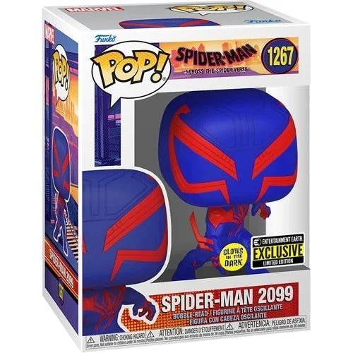 Funko Pop! 1267 - Marvel - Spider - Man: Across the Spider - Verse - Spider - Man 2099 Glow - in - the - Dark Vinyl Figure - Entertainment Earth Exclusive - by Funko
