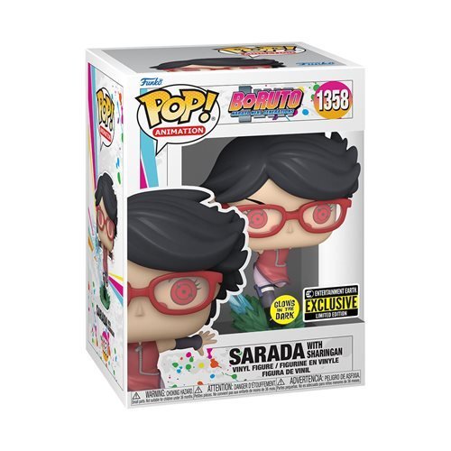 Funko Pop! 1358 Animation - Boruto - Sarada with Sharingan Vinyl Figure - Glow-in-the-Dark Entertainment Earth Exclusive - by Funko | Buy at ToyShnip