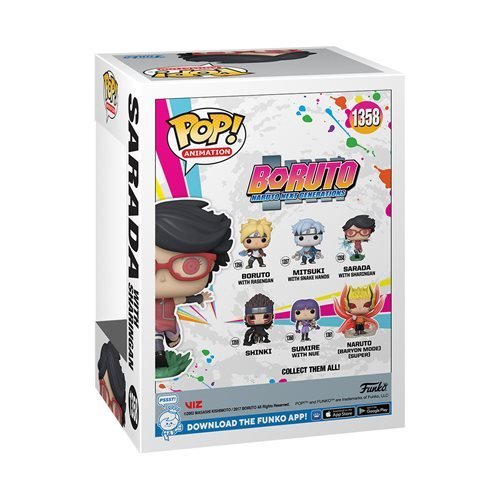 Funko Pop! 1358 Animation - Boruto - Sarada with Sharingan Vinyl Figure - Glow-in-the-Dark Entertainment Earth Exclusive - by Funko | Buy at ToyShnip