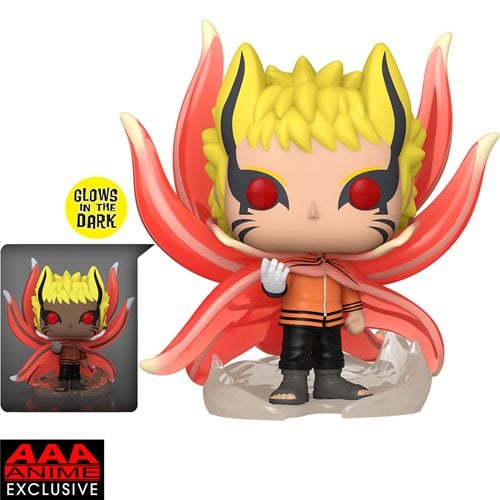Funko Pop! 1361 Animation - Boruto - Naruto Baryon Mode Glow-in-the-Dark Super 6-Inch Vinyl Figure - AAA Exclusive - by Funko | Buy at ToyShnip