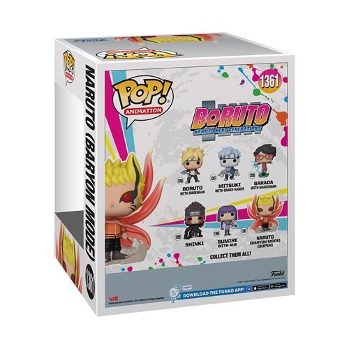 Funko Pop! 1361 Animation - Boruto - Naruto Baryon Mode Glow-in-the-Dark Super 6-Inch Vinyl Figure - AAA Exclusive - by Funko | Buy at ToyShnip