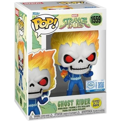 Funko Pop! 1559 Marvel Strange Tales Ghost Rider Glow - in - the - Dark Vinyl Figure - Entertainment Earth Exclusive - by Funko