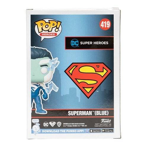 Funko Pop! 419 Heroes - Superman (Blue) Vinyl Figure - 2021 Convention Exclusive - by Funko | Buy at ToyShnip