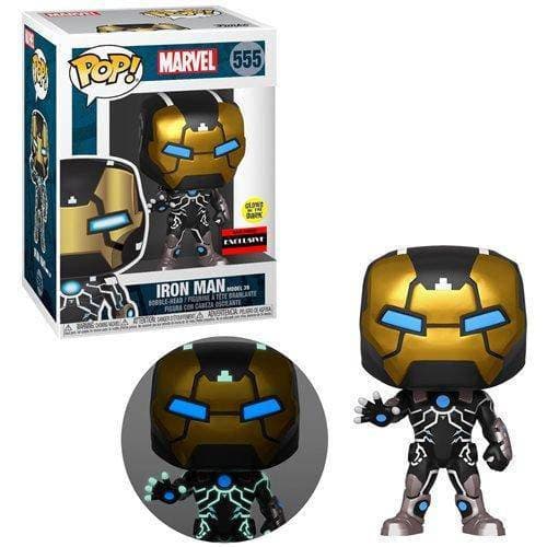 Funko Pop! 555 Marvel Iron Man Model 39 GITD Bobble Head