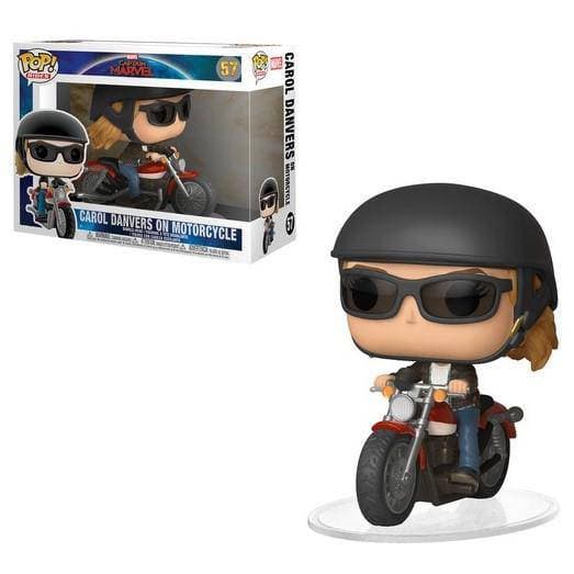 Funko Pop! 57 Pop Rides- Captain Marvel - Carol Danvers on Motorcycle vinyl figure - by Funko | Buy at ToyShnip
