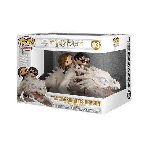 Funko Pop! 93 Pop Rides - Harry Potter - Harry, Hermione & Ron Riding Gringotts Dragon vinyl figure by Funko 