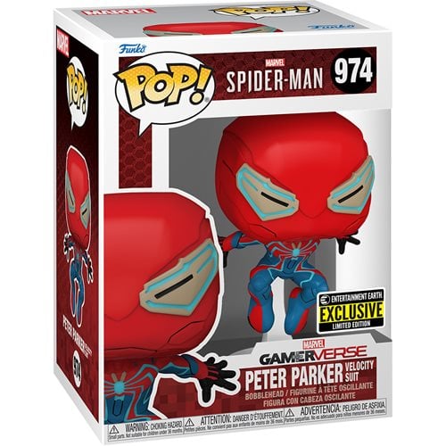 Funko Pop! 974 - Marvel - Spider-Man 2 Peter Parker Velocity Suit Vinyl Figure - Entertainment Earth Exclusive - by Funko | Buy at ToyShnip