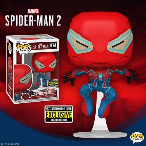 Funko Pop! 974 - Marvel - Spider - Man 2 Peter Parker Velocity Suit Vinyl Figure - Entertainment Earth Exclusive - by Funko