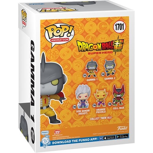 Funko Pop! Animation 1701 Dragon Ball Super: Super Hero Gamma 1 Vinyl Figure - by Funko