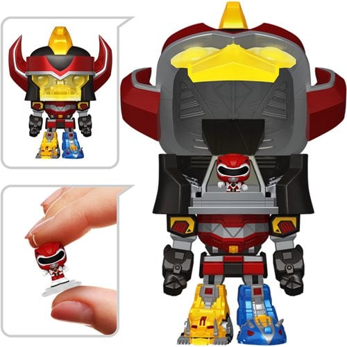 Funko Pop! Bitty Bot Mighty Morphin Power Rangers Megazord with Red Ranger Vinyl Figure - by Funko