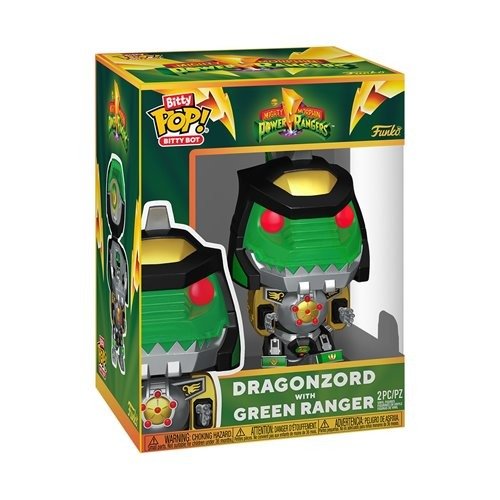 Funko Pop! Bitty Bot Power Rangers Dragonzord with Green Ranger Vinyl Figure - by Funko