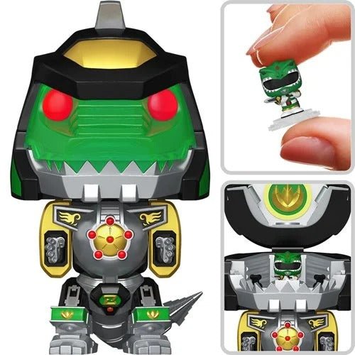 Funko Pop! Bitty Bot Power Rangers Dragonzord with Green Ranger Vinyl Figure - by Funko