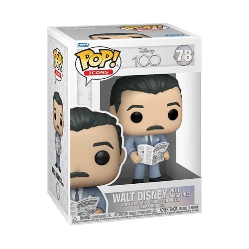 Funko Pop! Icons 78 - Disney 100 Walt Disney with Magazine Vinyl Figure - by Funko | Buy at ToyShnip