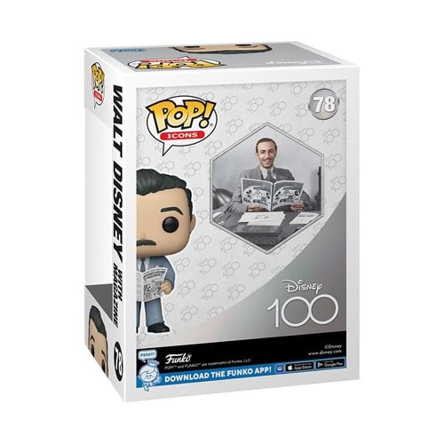 Funko Pop! Icons 78 - Disney 100 Walt Disney with Magazine Vinyl Figure - by Funko | Buy at ToyShnip