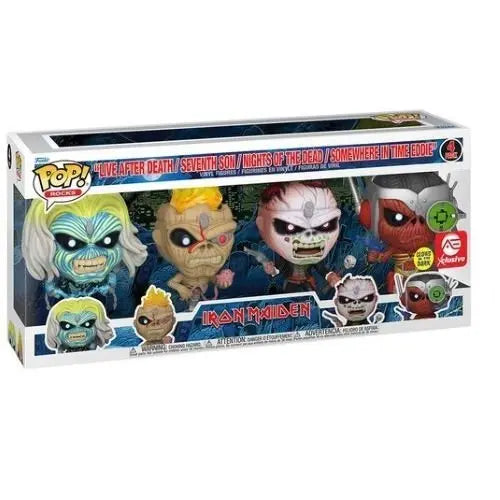 Funko Pop! Iron Maiden - Eddie 4 Pack Glow in the Dark Box Set - AE Exclusive - by Funko | Buy at ToyShnip