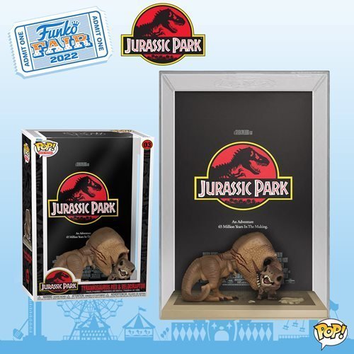 Funko Pop! Jurassic Park Tyrannosaurus Rex Velociraptor Movie Poster with Case - by Funko | Buy at ToyShnip