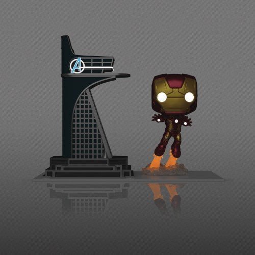 Funko Pop! Town 35 - Marvel Avengers Tower & Iron Man Glow in the Dark Bobblehead Figure - Previews Exclusive - by Funko