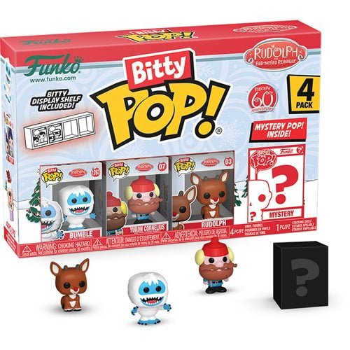 Funko Rudolph the Red-Nosed Reindeer Bitty Pop! Mini-Figure 4-Pack - Select Set(s) - by Funko | Buy at ToyShnip
