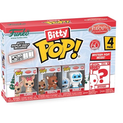 Funko Rudolph the Red-Nosed Reindeer Bitty Pop! Mini-Figure 4-Pack - Select Set(s) - by Funko | Buy at ToyShnip