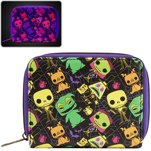Funko The Nightmare Before Christmas Black Light Print Zip-Around Wallet - by Funko | Buy at ToyShnip