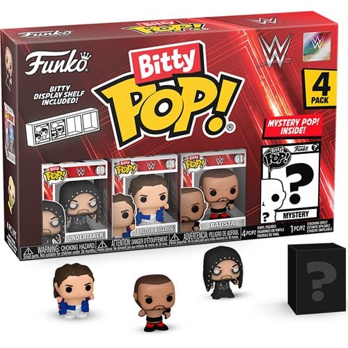 Funko WWE Bitty Pop! Mini - Figure 4 - Pack - Select Set(s) - by Funko