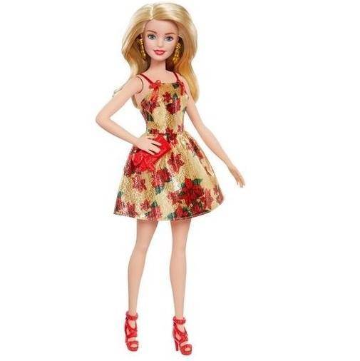 Holiday look Barbie Blonde Doll - FTF78 - by Mattel | Buy at ToyShnip