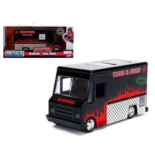 Hollywood Rides Deadpool Black Taco Truck 1:32 Scale Die-Cast Metal Vehicle - by Jada Toys | Buy at ToyShnip