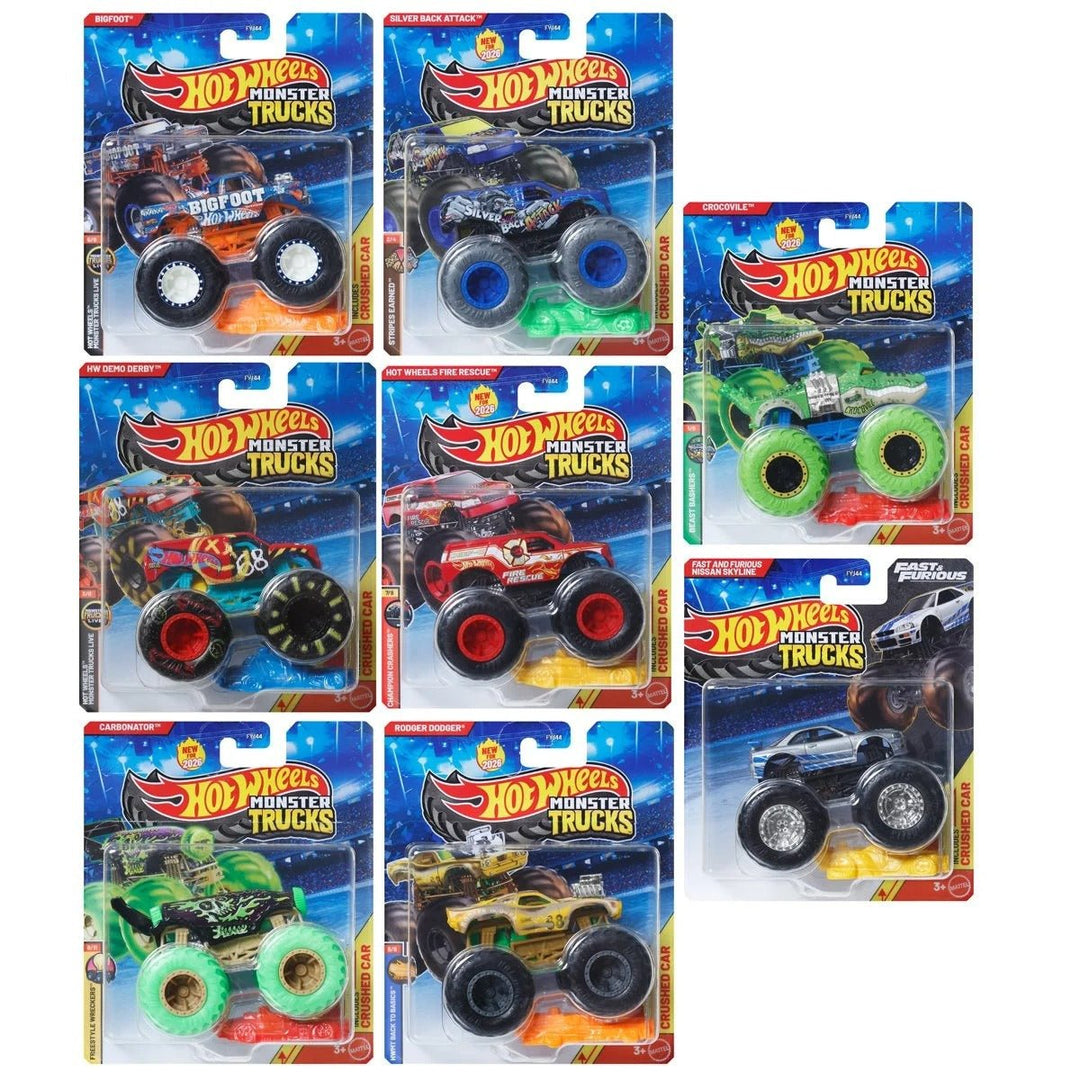 Hot Wheels Monster Trucks 1:64 Scale Vehicle 2026 - Select Vehicle(s) (5393) - by Mattel