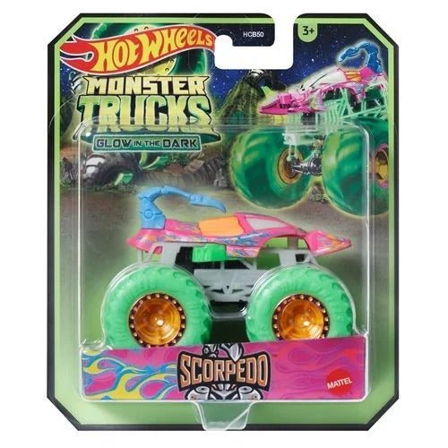 Hot Wheels Monster Trucks Glow - in - the - Dark 1:64 Scale Vehicle 2024 - Select Vehicle(s) (6281) - by Mattel