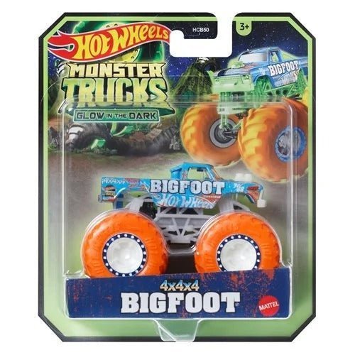 Hot Wheels Monster Trucks Glow - in - the - Dark 1:64 Scale Vehicle 2024 - Select Vehicle(s) (6281) - by Mattel