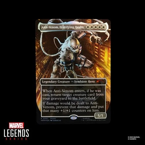 Spider-Man Marvel Legends Series Magic: The Gathering Agent Anti-Venom 6-Inch Action Figure and Card
