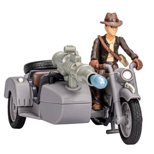 Indiana Jones Worlds of Adventure Indiana Jones with Motorcycle and Sidecar Action Figure Set - by Hasbro | Buy at ToyShnip