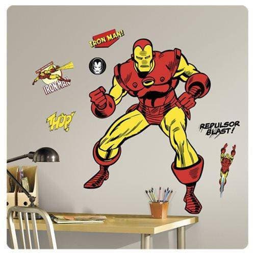 Iron Man Classic Comic Peel and Stick Giant Wall Decals - by Roommates | Buy at ToyShnip