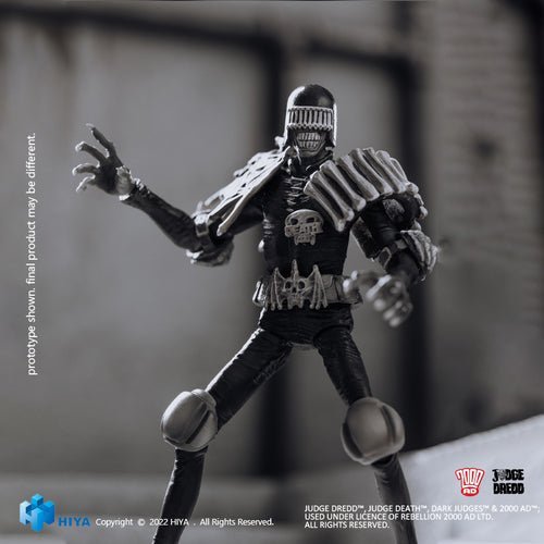 Judge Dredd Black And White Judge Death PX 1/18 Mini Action Figure - by Hiya Toys | Buy at ToyShnip