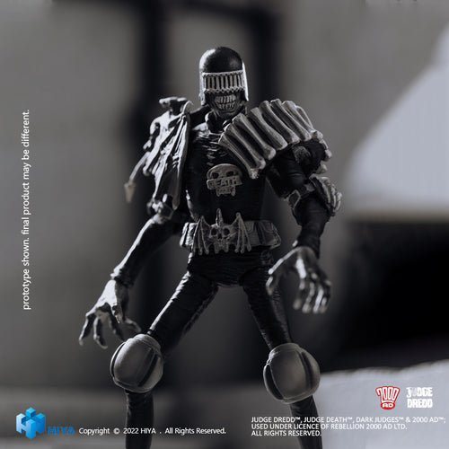 Judge Dredd Black And White Judge Death PX 1/18 Mini Action Figure - by Hiya Toys | Buy at ToyShnip