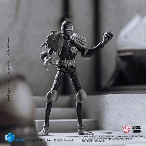 Judge Dredd Black And White Judge Death PX 1/18 Mini Action Figure - by Hiya Toys | Buy at ToyShnip